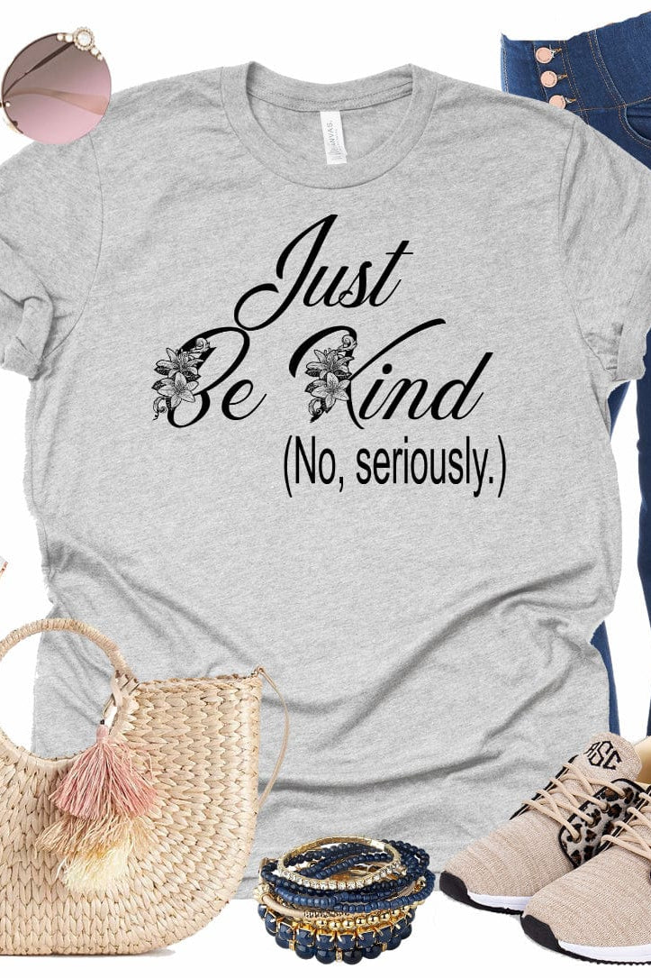 Just Be Kind Floral Graphic T-Graphic T-Stay Foxy Boutique, Florissant, Missouri