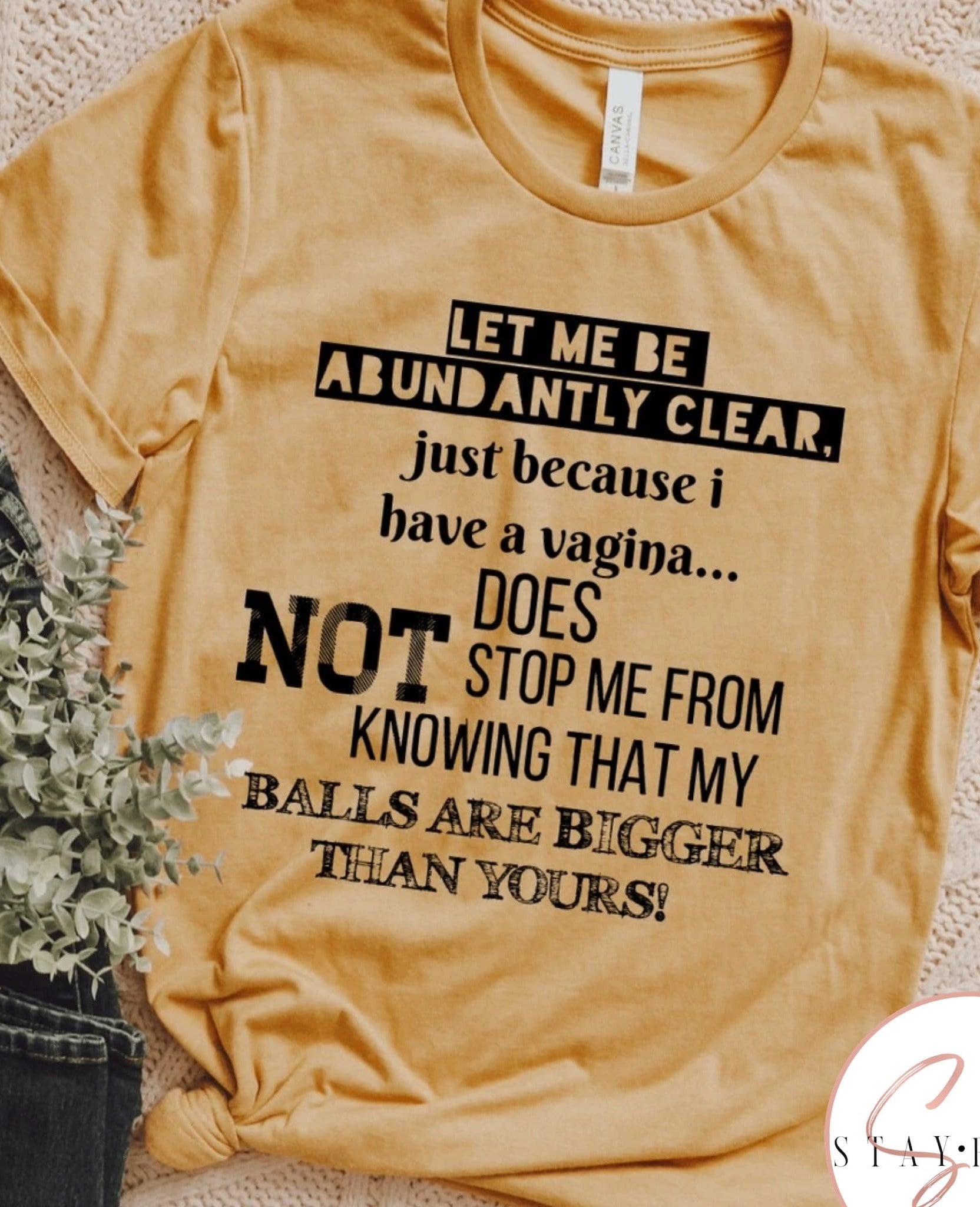 Let Me Be Abundantly Clear Graphic T-Graphic T-Stay Foxy Boutique, Florissant, Missouri
