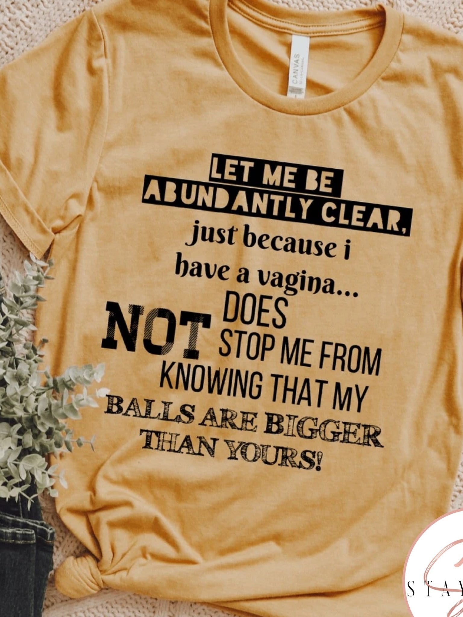 Let Me Be Abundantly Clear Graphic T-Graphic T-Stay Foxy Boutique, Florissant, Missouri
