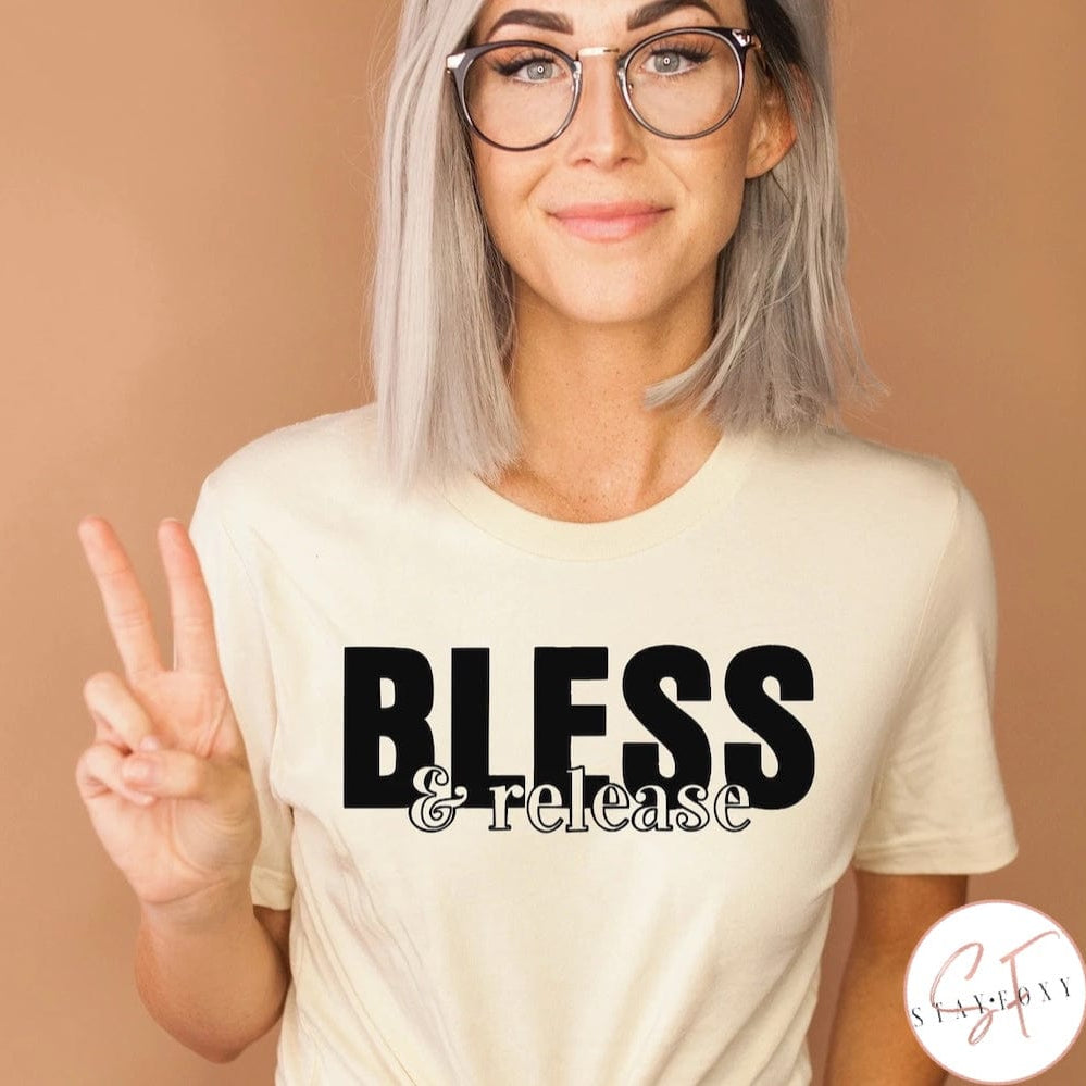 Bless And Release Graphic T #335-Graphic T-Stay Foxy Boutique, Florissant, Missouri