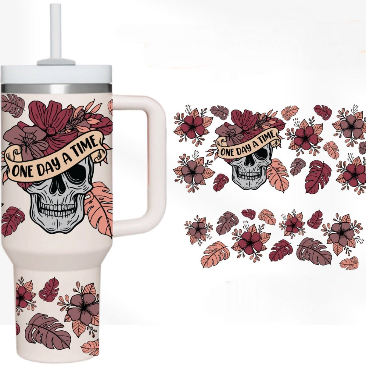 One Day At A Time 40 oz Tumbler-Stay Foxy Boutique, Florissant, Missouri