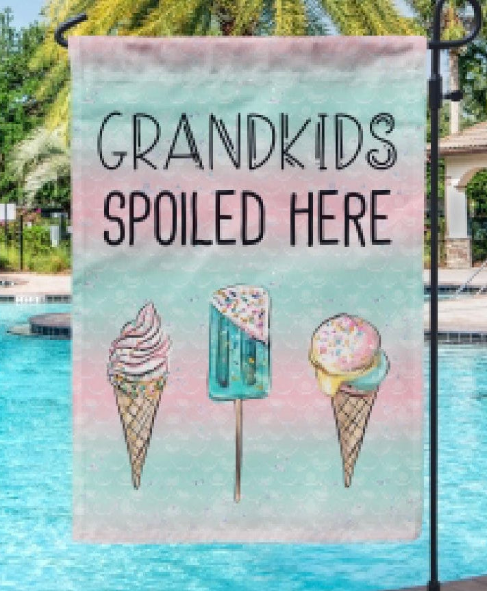 Grandkids GARDEN Flag* ADD A NAME*-Stay Foxy Boutique, Florissant, Missouri