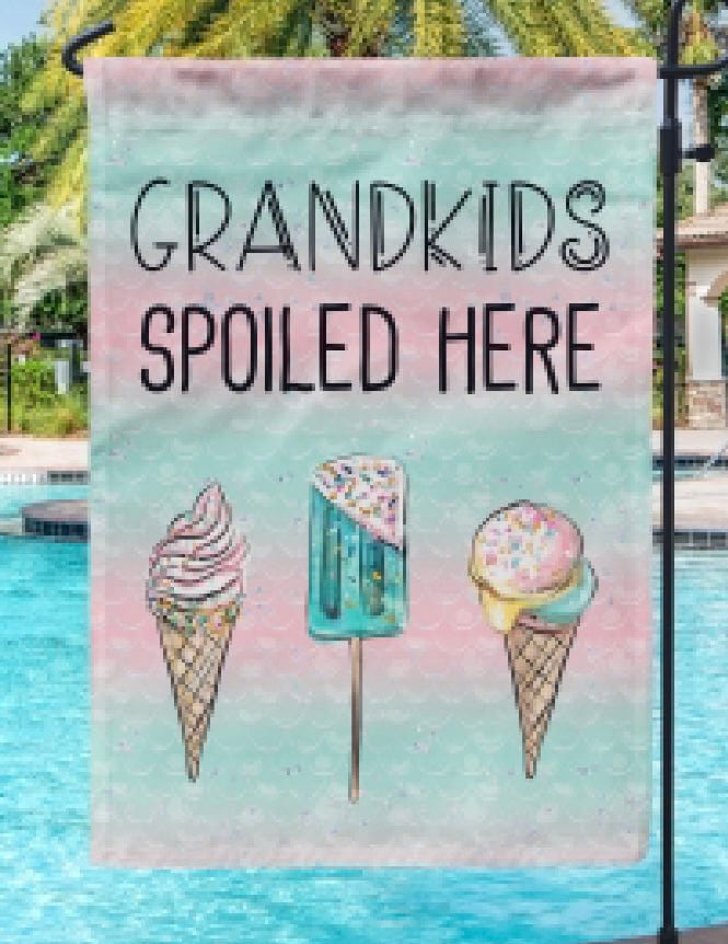 Grandkids GARDEN Flag* ADD A NAME*-Stay Foxy Boutique, Florissant, Missouri
