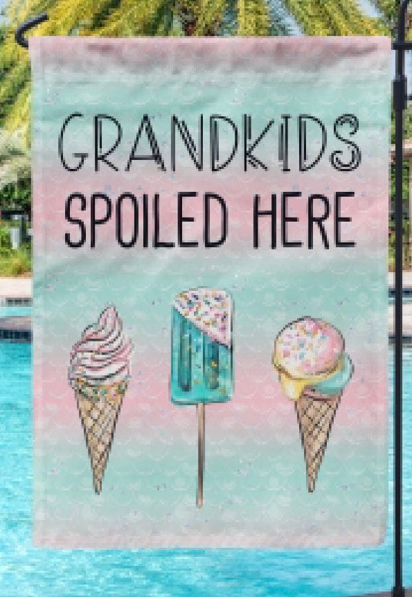 Grandkids GARDEN Flag* ADD A NAME*-Stay Foxy Boutique, Florissant, Missouri