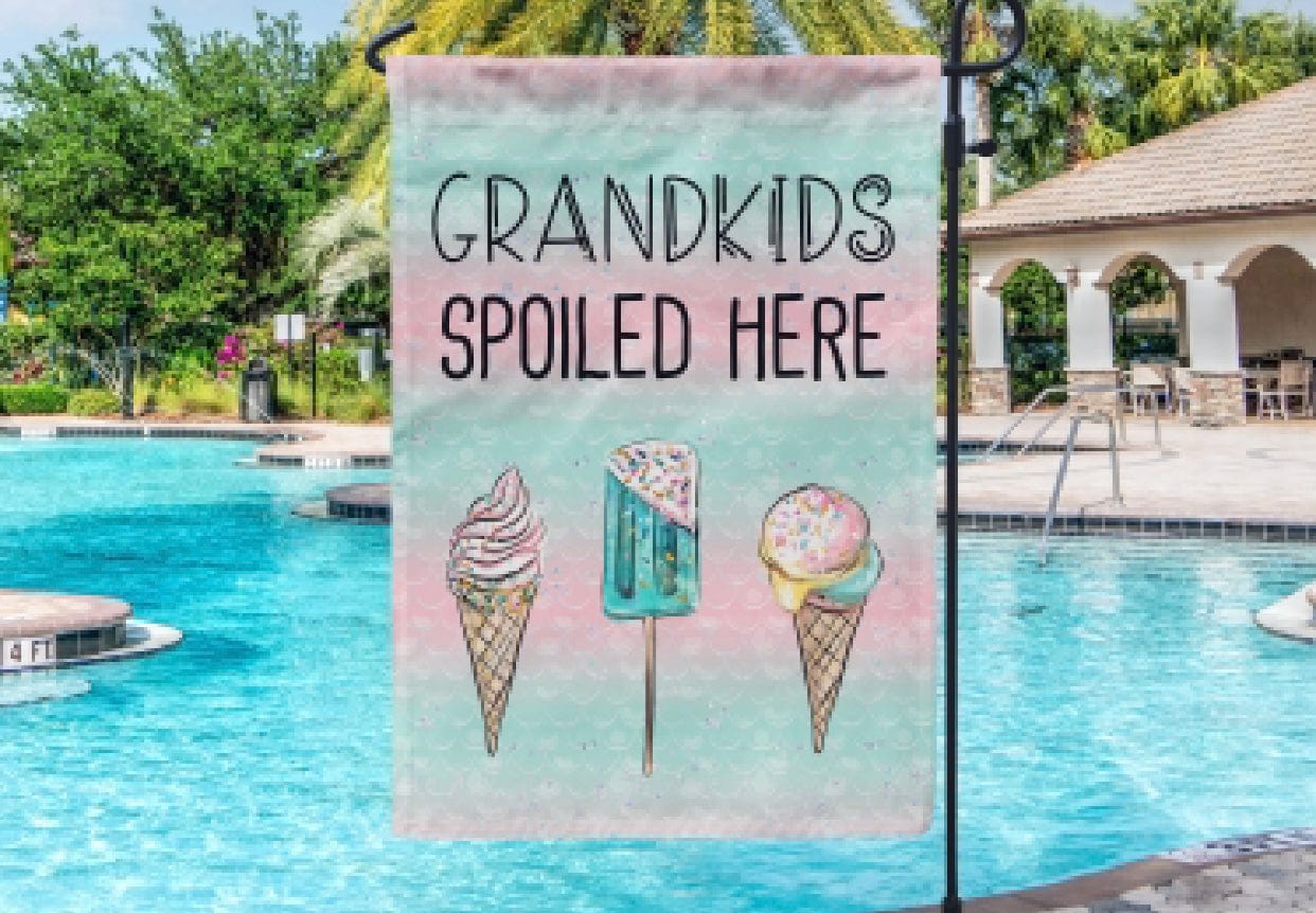 Grandkids GARDEN Flag* ADD A NAME*-Stay Foxy Boutique, Florissant, Missouri