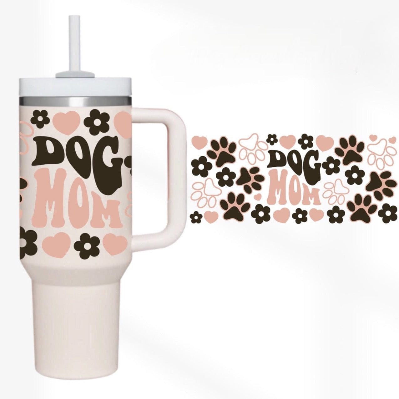 Dog Mom 40 oz Tumbler-Stay Foxy Boutique, Florissant, Missouri