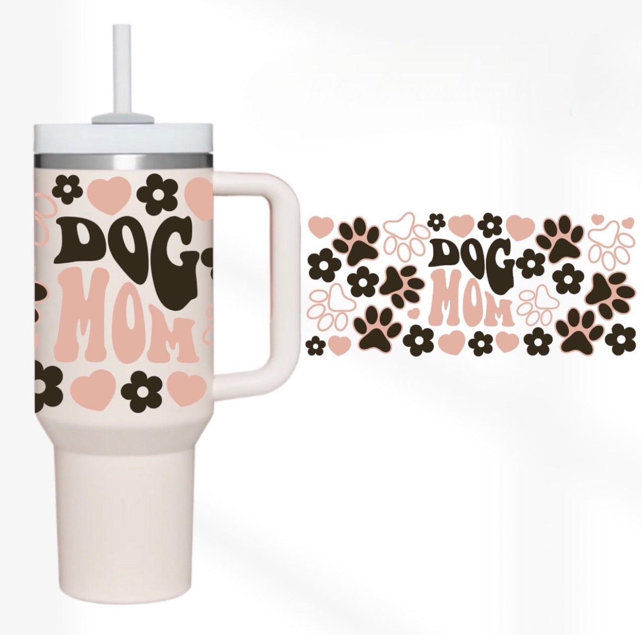 Dog Mom 40 oz Tumbler-Stay Foxy Boutique, Florissant, Missouri