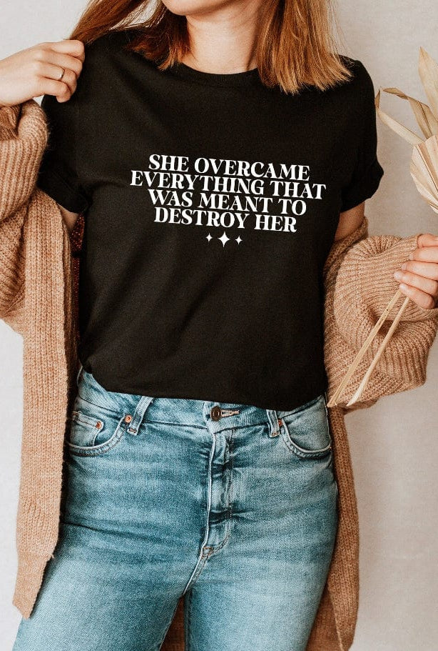 She Overcame Graphic T-Graphic T-Stay Foxy Boutique, Florissant, Missouri