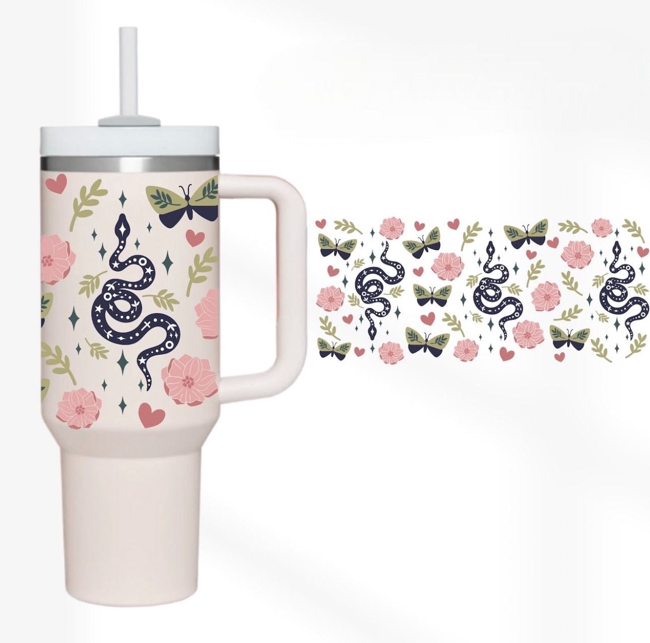 Snake Charm 40 oz Tumbler-Stay Foxy Boutique, Florissant, Missouri