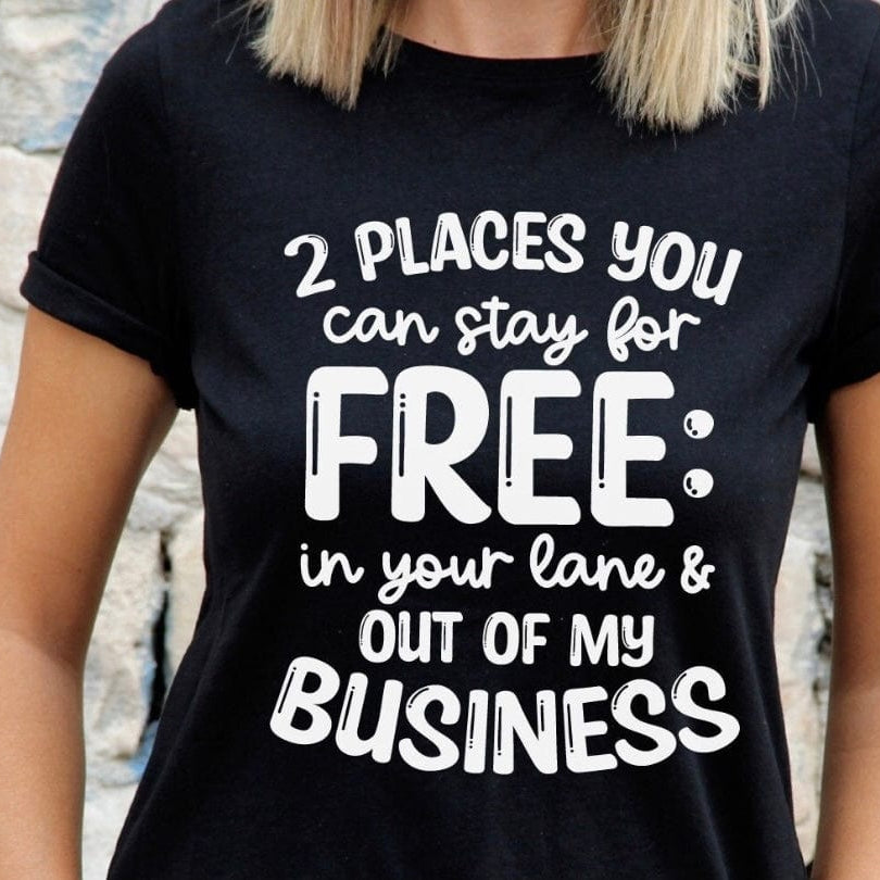 2 Places Graphic T-Graphic T-Stay Foxy Boutique, Florissant, Missouri