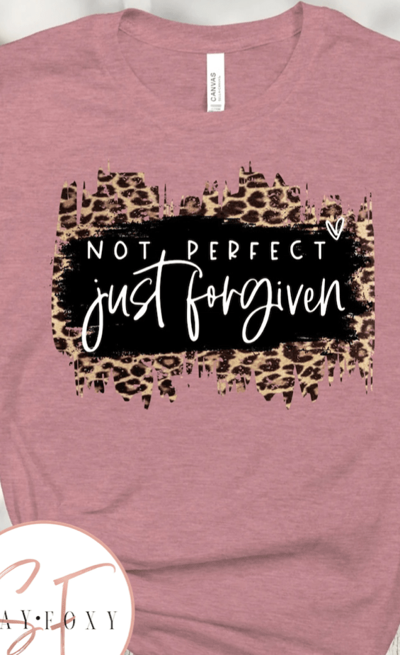 Not Perfect Just Forgiven Graphic T-Graphic T-Stay Foxy Boutique, Florissant, Missouri