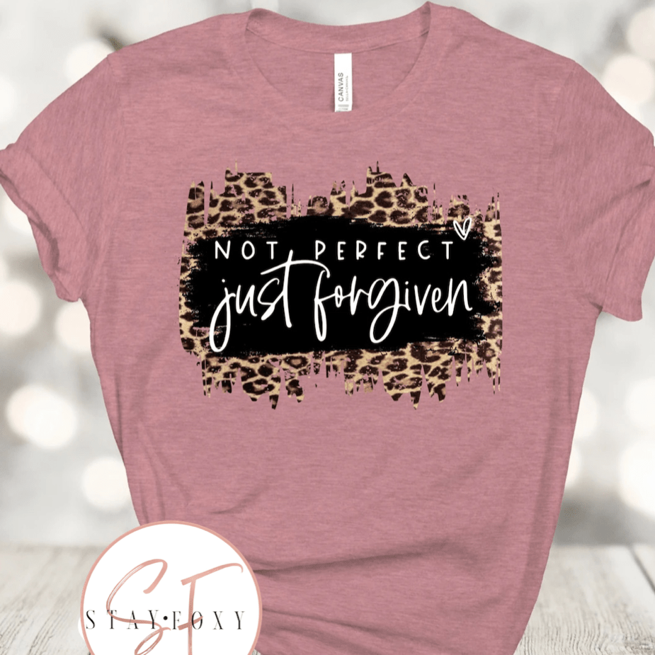 Not Perfect Just Forgiven Graphic T-Graphic T-Stay Foxy Boutique, Florissant, Missouri