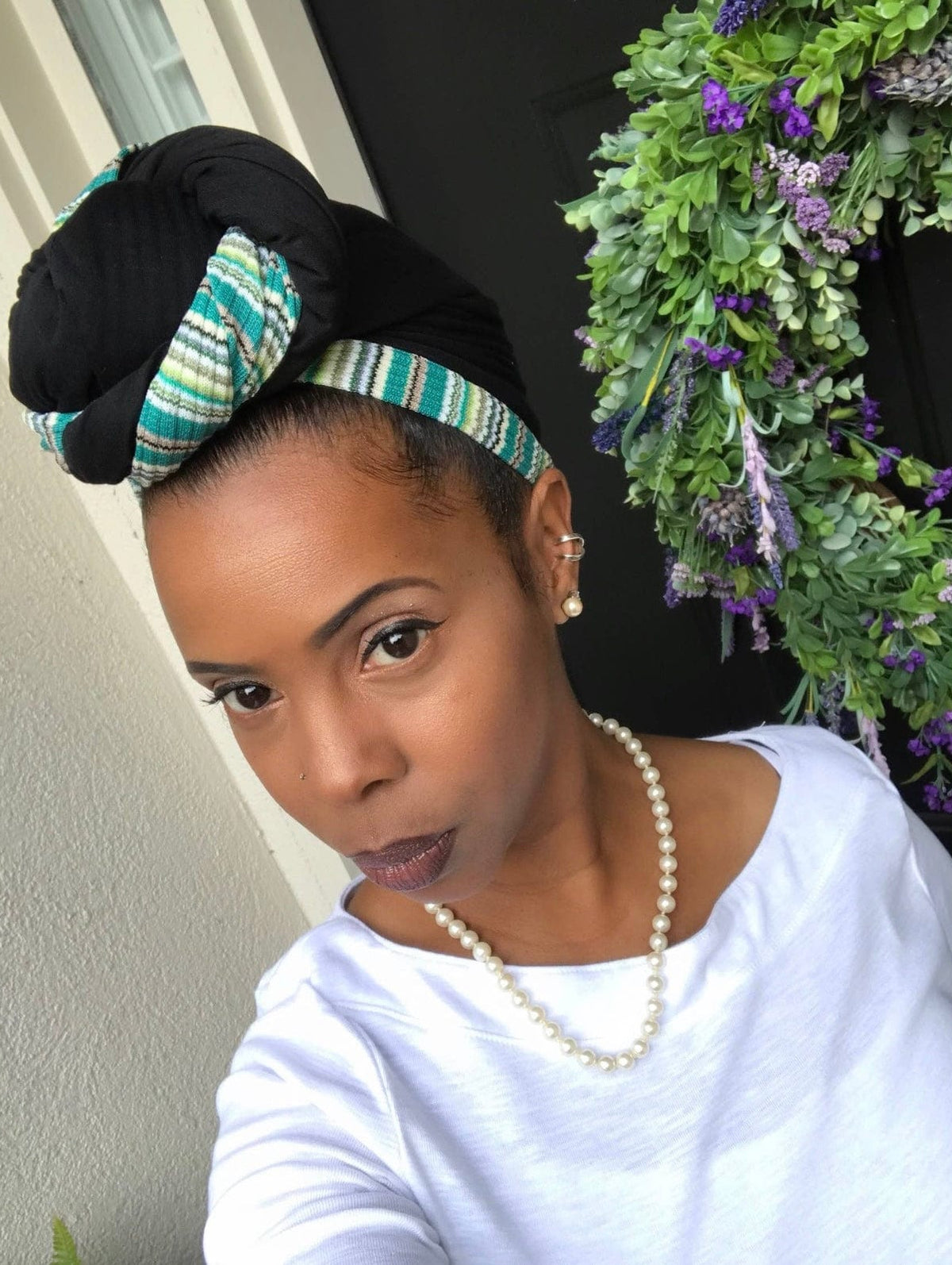 Double-Sided T-Shirt Turban-Hair Care-Stay Foxy Boutique, Florissant, Missouri