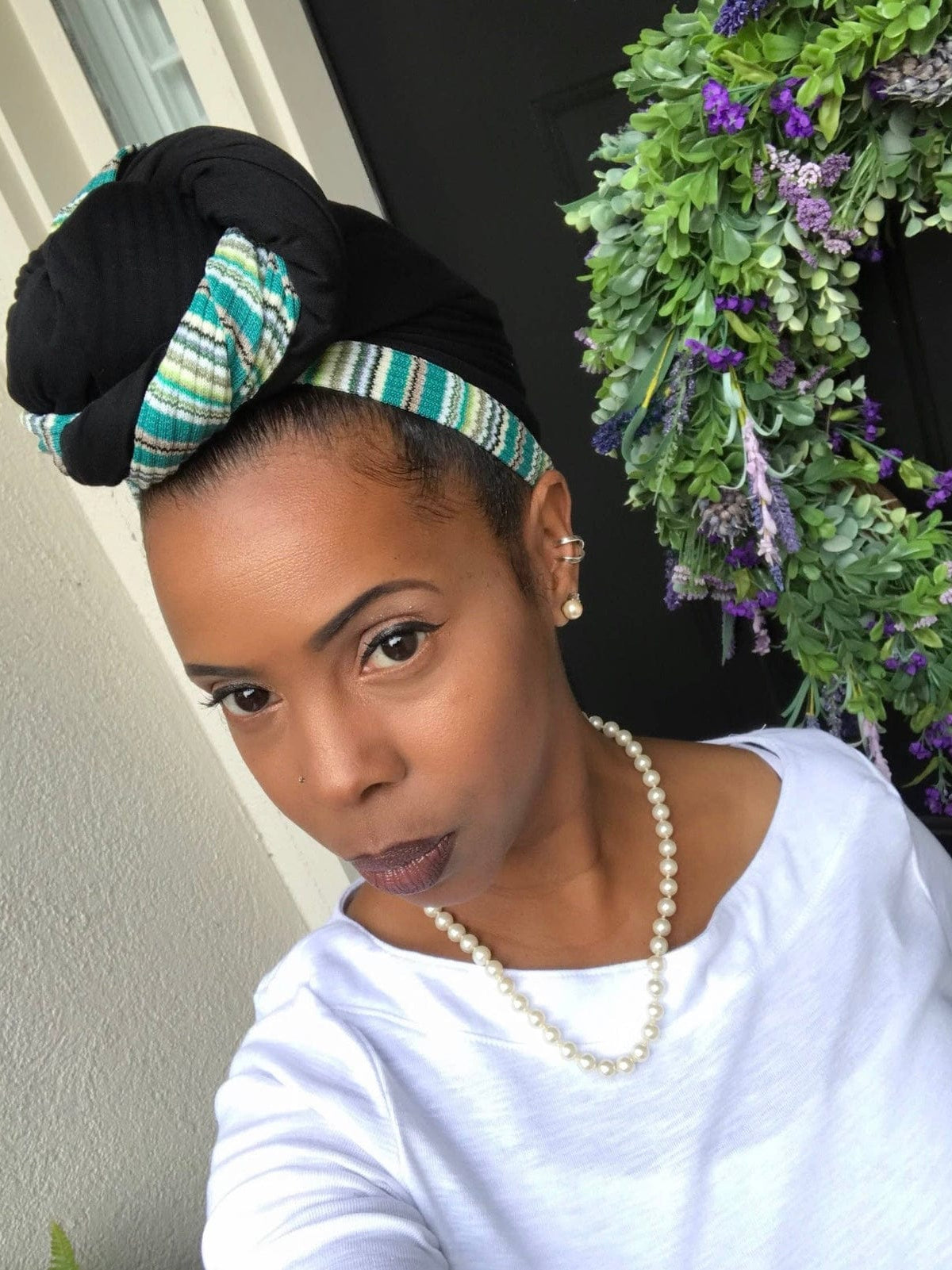 Double-Sided T-Shirt Turban-Hair Care-Stay Foxy Boutique, Florissant, Missouri