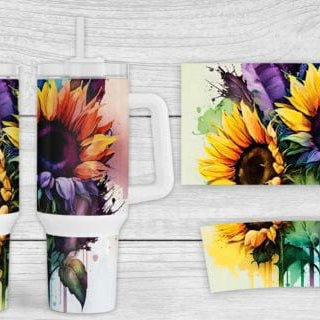 Colorful Sunflowers 40 oz Tumbler-Stay Foxy Boutique, Florissant, Missouri