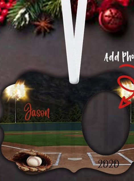 Sports Ornaments *Add a Photo and Name*-Stay Foxy Boutique, Florissant, Missouri