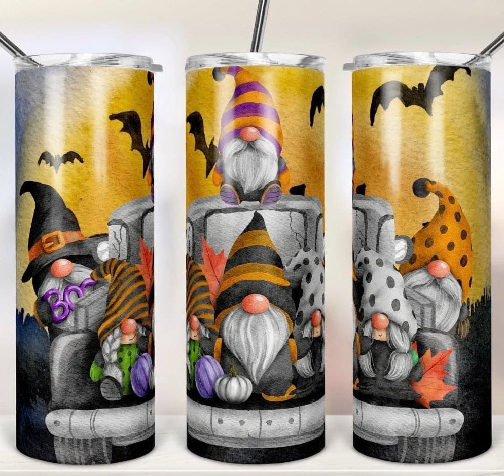 Halloween Gnomes Tumbler-Drinkware-Stay Foxy Boutique, Florissant, Missouri