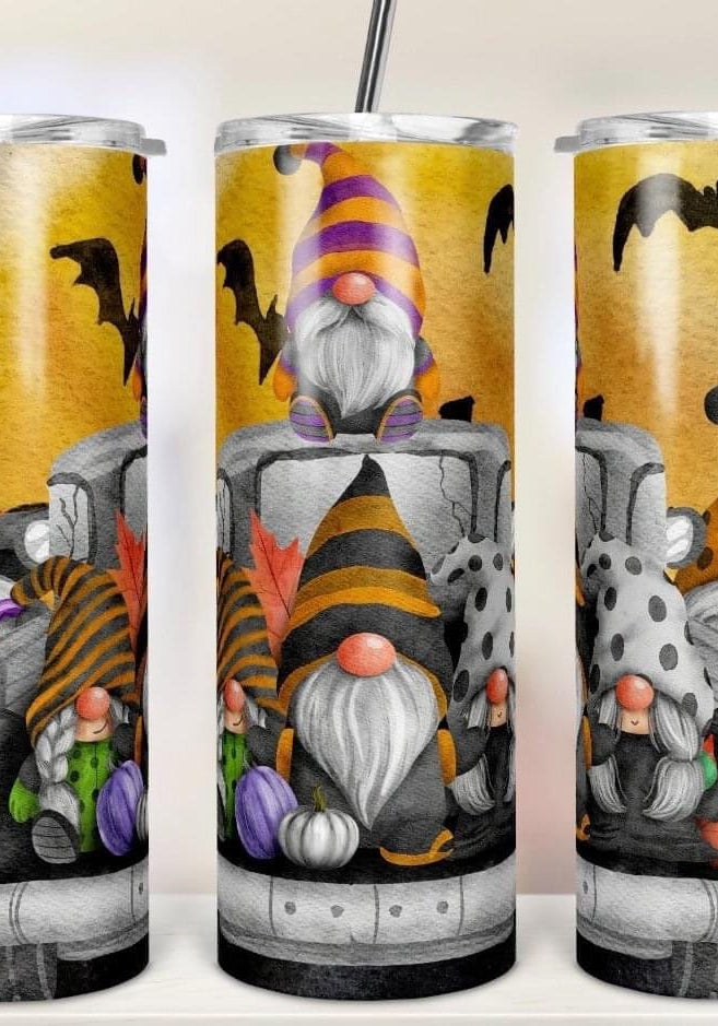 Halloween Gnomes Tumbler-Drinkware-Stay Foxy Boutique, Florissant, Missouri