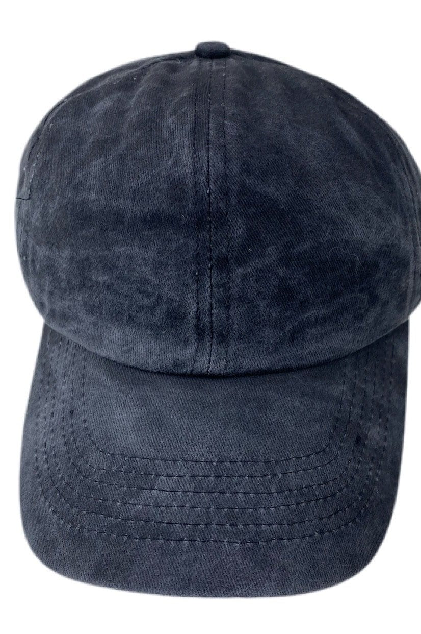 Distressed Backless Hat for Full Hair with Adjustable back-Hat-Stay Foxy Boutique, Florissant, Missouri