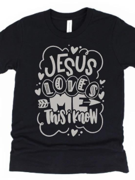 Jesus Loves Me Toddler and Kid Graphic T-Graphic T-Stay Foxy Boutique, Florissant, Missouri