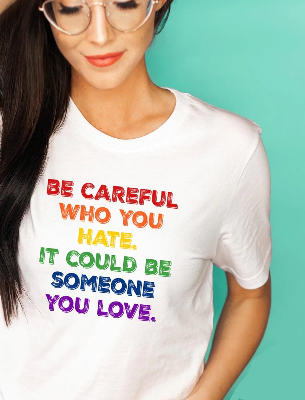 Be Careful Who You Hate Graphic T #215-Graphic T-Stay Foxy Boutique, Florissant, Missouri