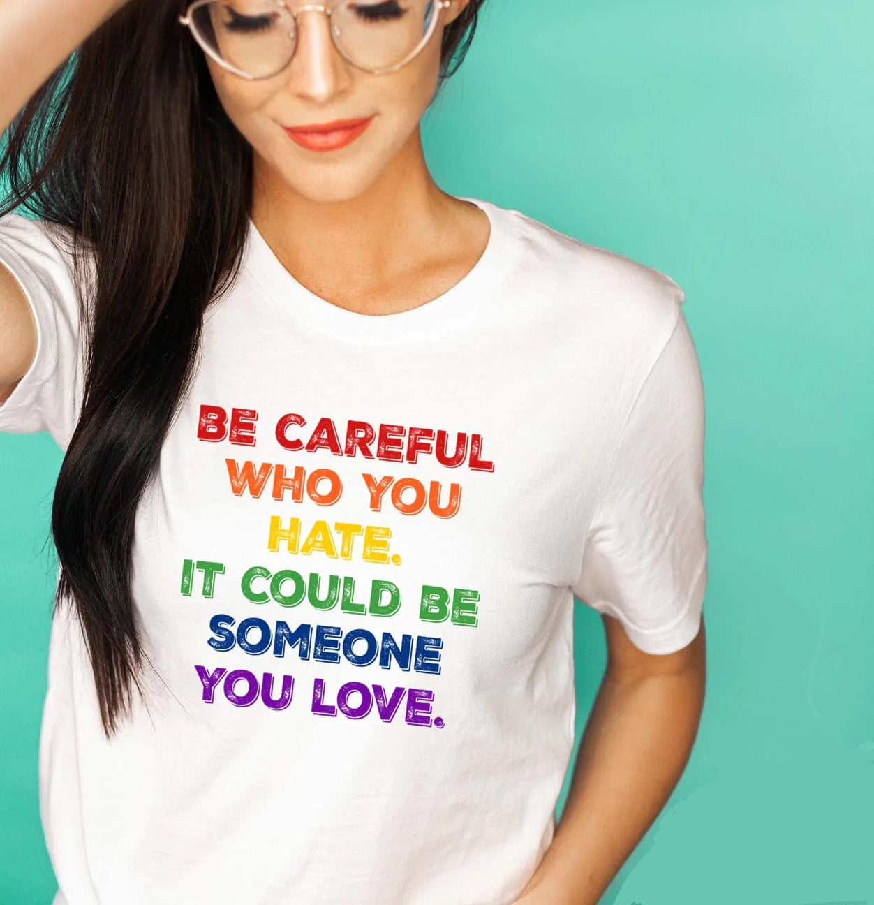 Be Careful Who You Hate Graphic T #215-Graphic T-Stay Foxy Boutique, Florissant, Missouri