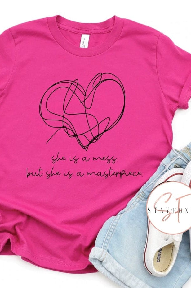 She Is A Mess Graphic T-Graphic T-Stay Foxy Boutique, Florissant, Missouri