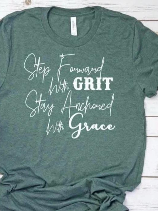 Step Forward With Grit Graphic T-Graphic T-Stay Foxy Boutique, Florissant, Missouri