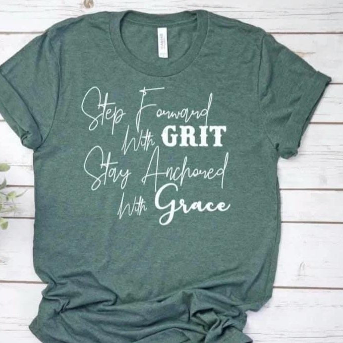 Step Forward With Grit Graphic T-Graphic T-Stay Foxy Boutique, Florissant, Missouri