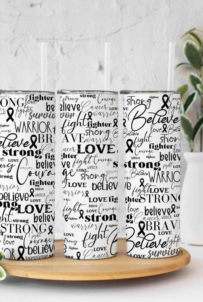 Love Strong Warrior Tumbler-Stay Foxy Boutique, Florissant, Missouri