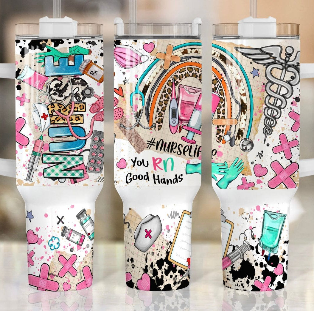Nurse 40 oz Tumbler P-Stay Foxy Boutique, Florissant, Missouri