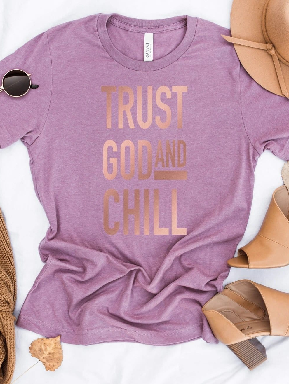 Trust God And Chill Graphic T #280-Graphic T-Stay Foxy Boutique, Florissant, Missouri