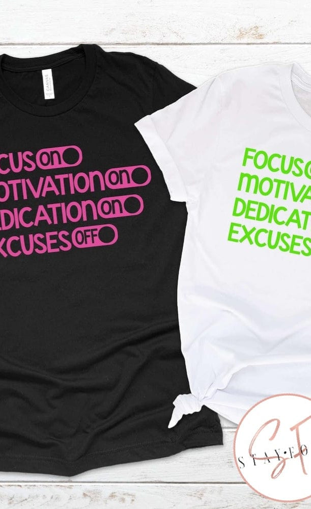 NEW Focus On (Hot Pink Print) Graphic T #309-Graphic T-Stay Foxy Boutique, Florissant, Missouri