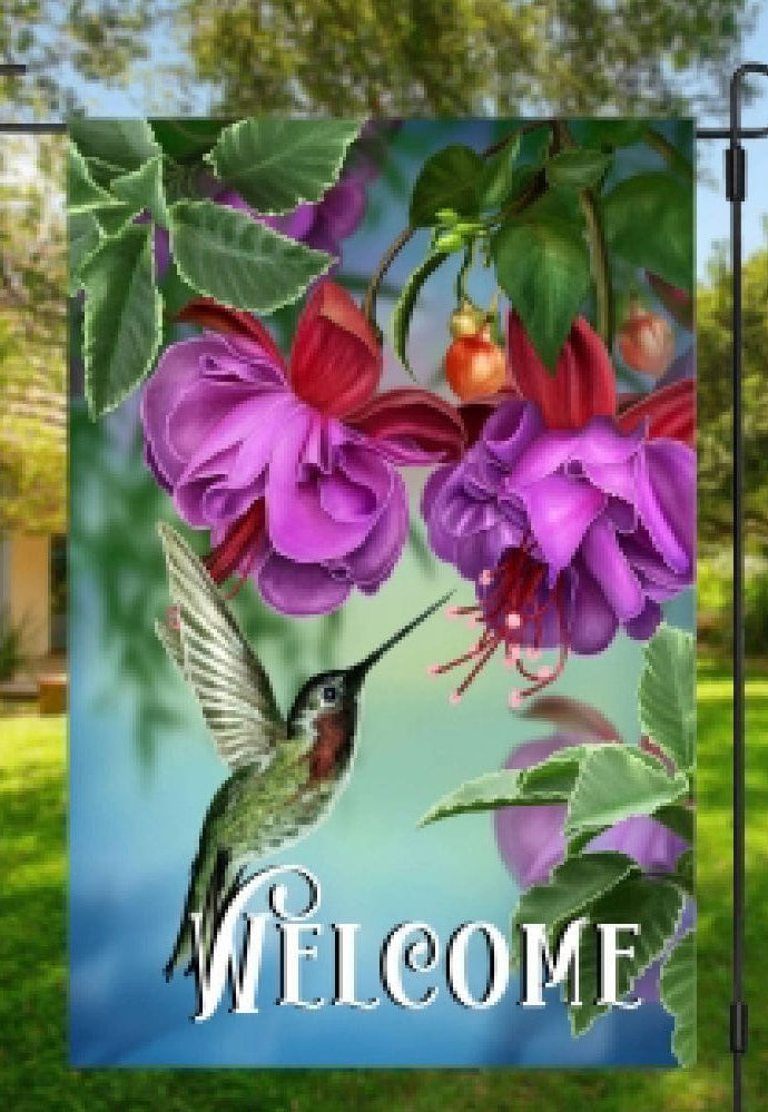 Hummingbird Welcome Flag-Stay Foxy Boutique, Florissant, Missouri