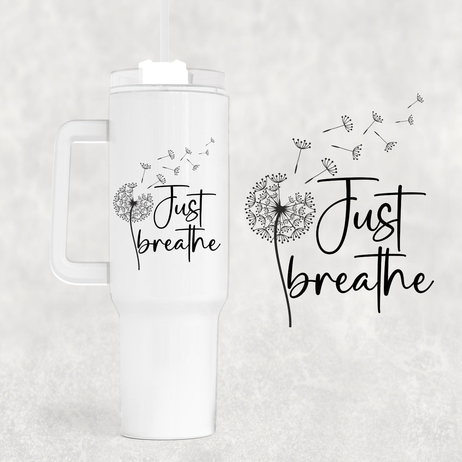 Just Breathe 40 oz Tumbler-Stay Foxy Boutique, Florissant, Missouri