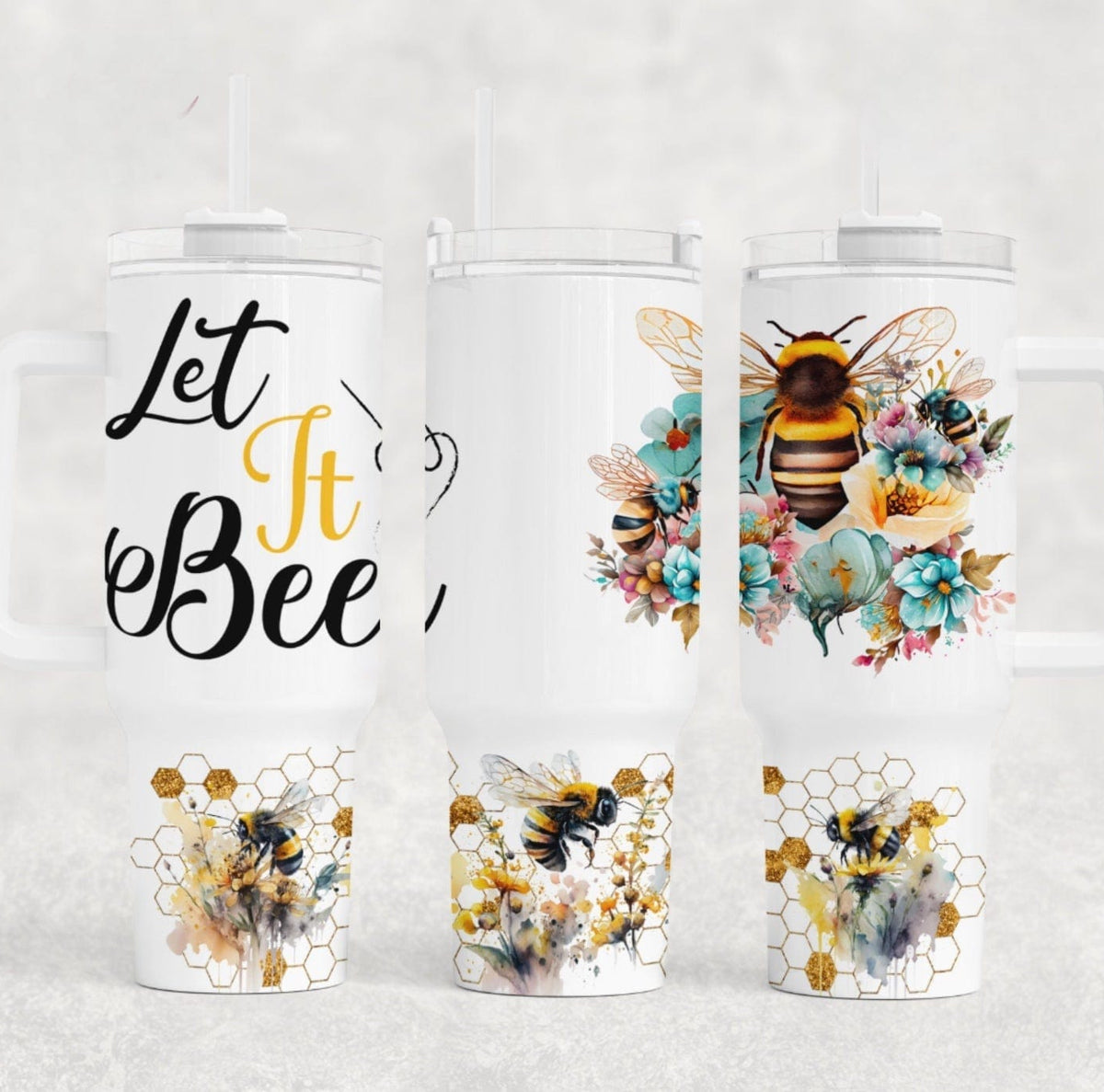 Let It Bee 40 oz Tumbler-Stay Foxy Boutique, Florissant, Missouri