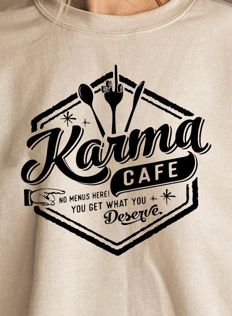 Karma Cafe Graphic T-Graphic T-Stay Foxy Boutique, Florissant, Missouri