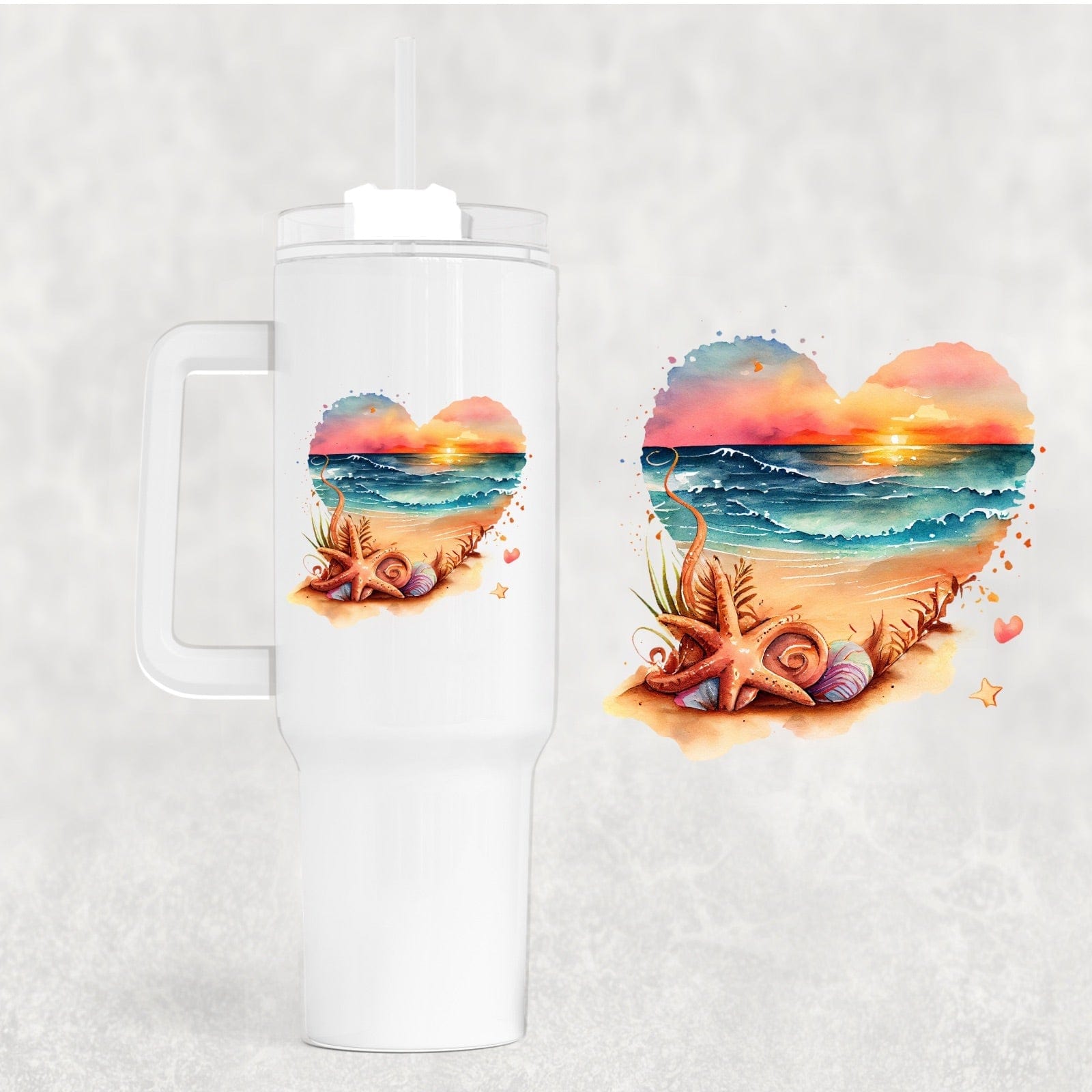 Beach Scene 40 oz Tumbler-Stay Foxy Boutique, Florissant, Missouri