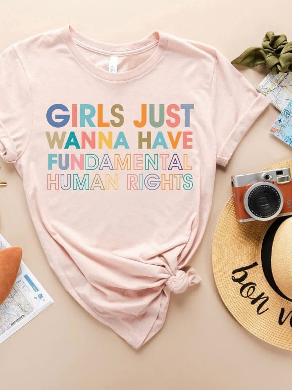 Colorful Fundamental Rights Graphic T #107-Graphic T-Stay Foxy Boutique, Florissant, Missouri