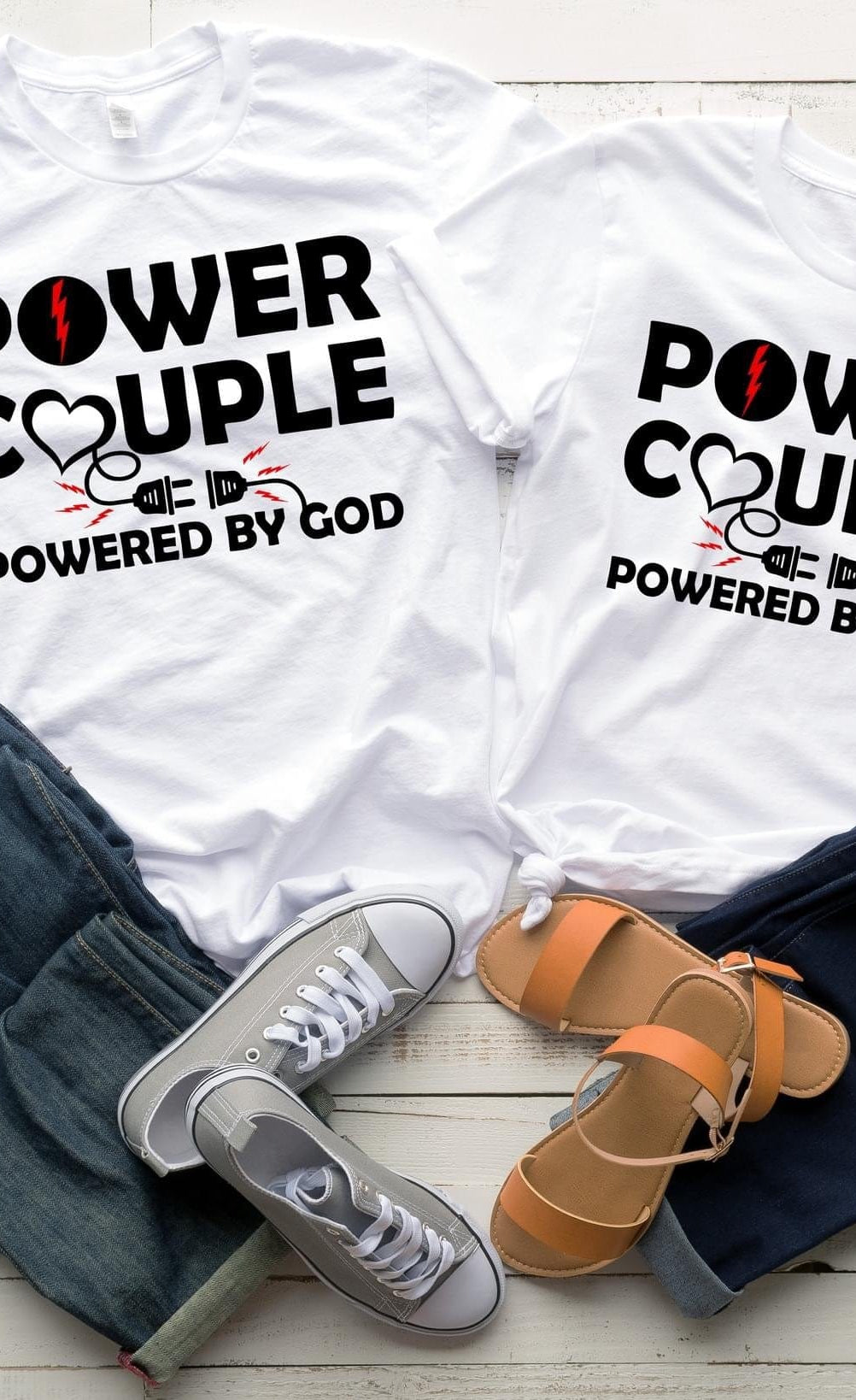 Power Couple Graphic T-Graphic T-Stay Foxy Boutique, Florissant, Missouri