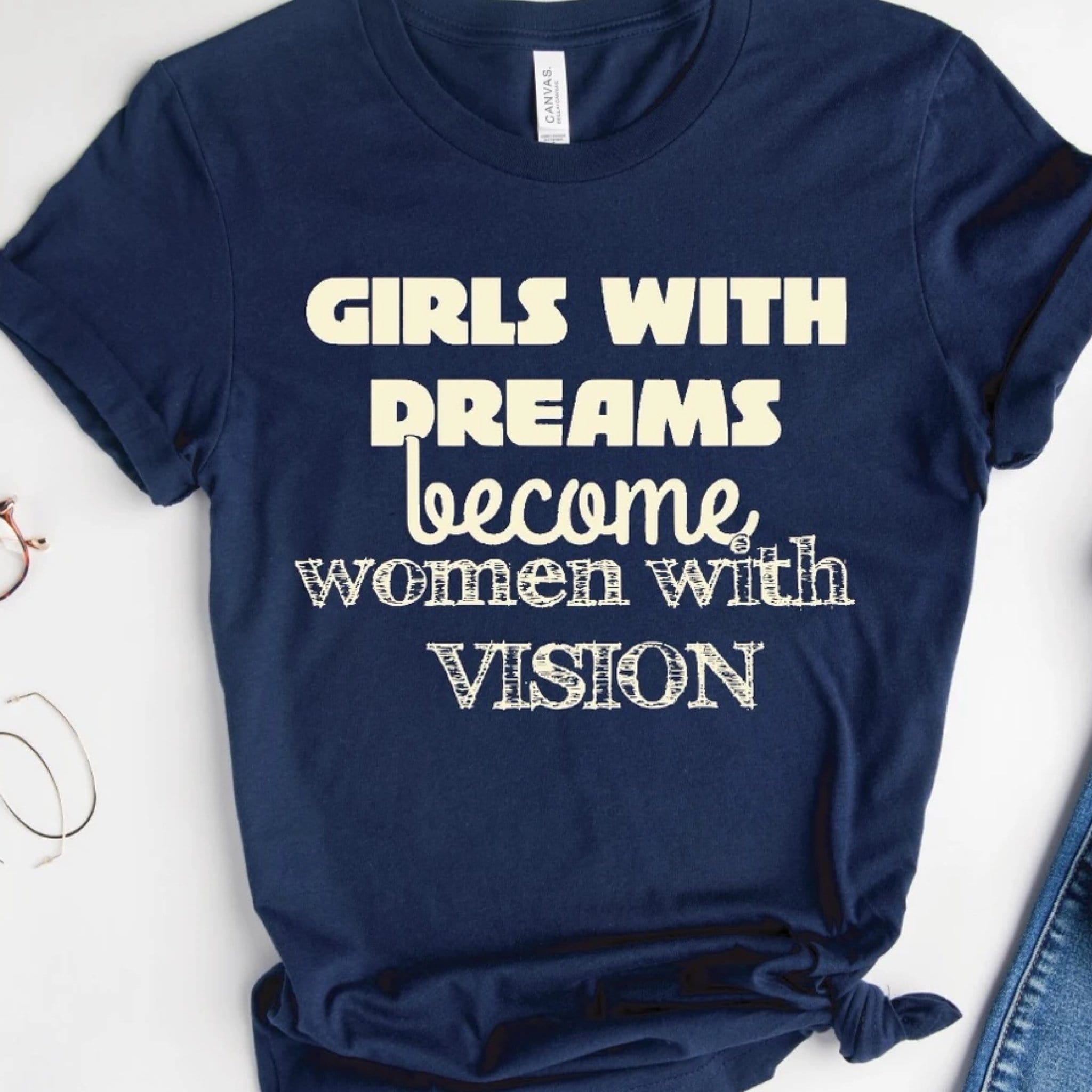ADULT: Girls With Dreams Graphic T #268-Graphic T-Stay Foxy Boutique, Florissant, Missouri