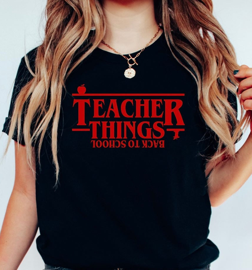 Teacher Things Graphic T-Graphic T-Stay Foxy Boutique, Florissant, Missouri