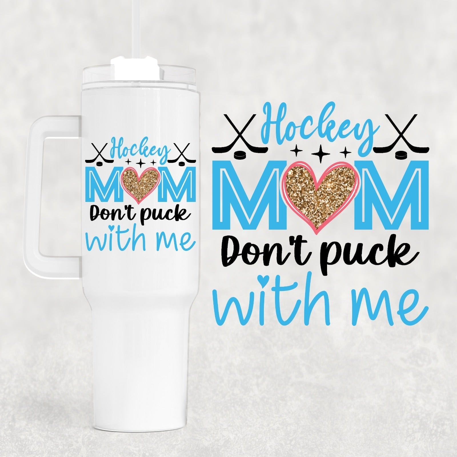 Hockey Mom 40 oz Tumbler-Stay Foxy Boutique, Florissant, Missouri