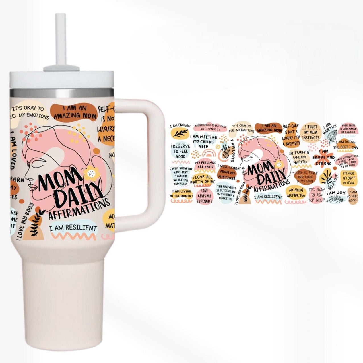 Mom Affirmations 40 oz Tumbler-Stay Foxy Boutique, Florissant, Missouri