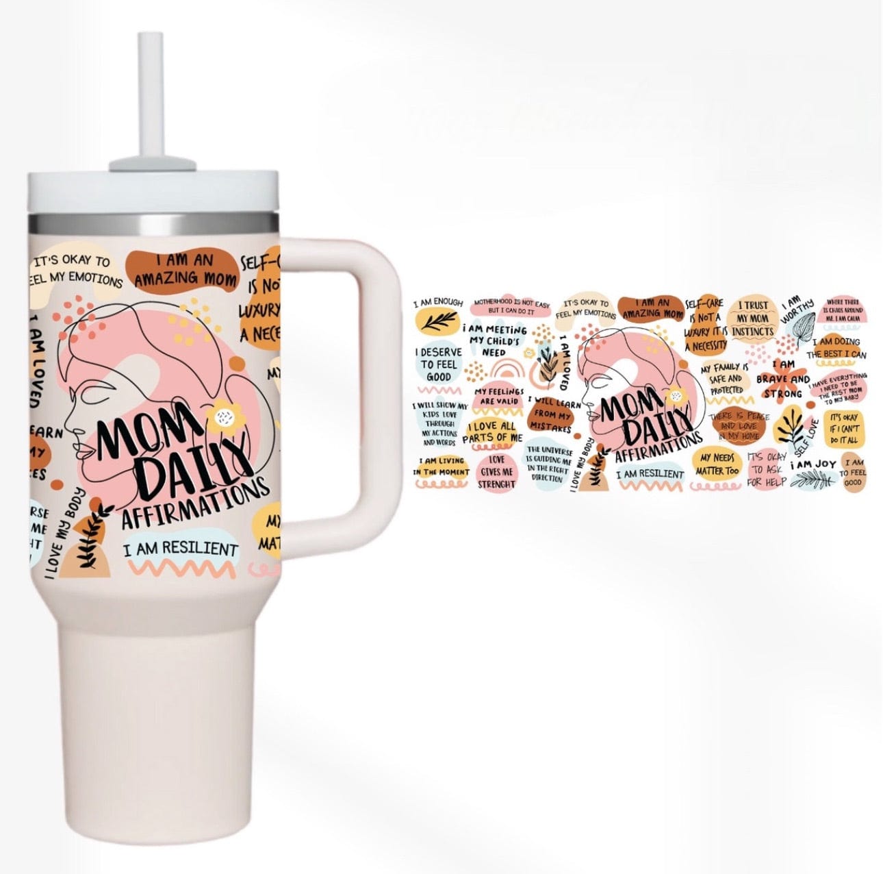 Mom Affirmations 40 oz Tumbler-Stay Foxy Boutique, Florissant, Missouri