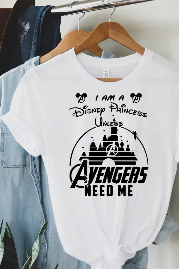 Unless Avengers Need Me Graphic T-Graphic T-Stay Foxy Boutique, Florissant, Missouri