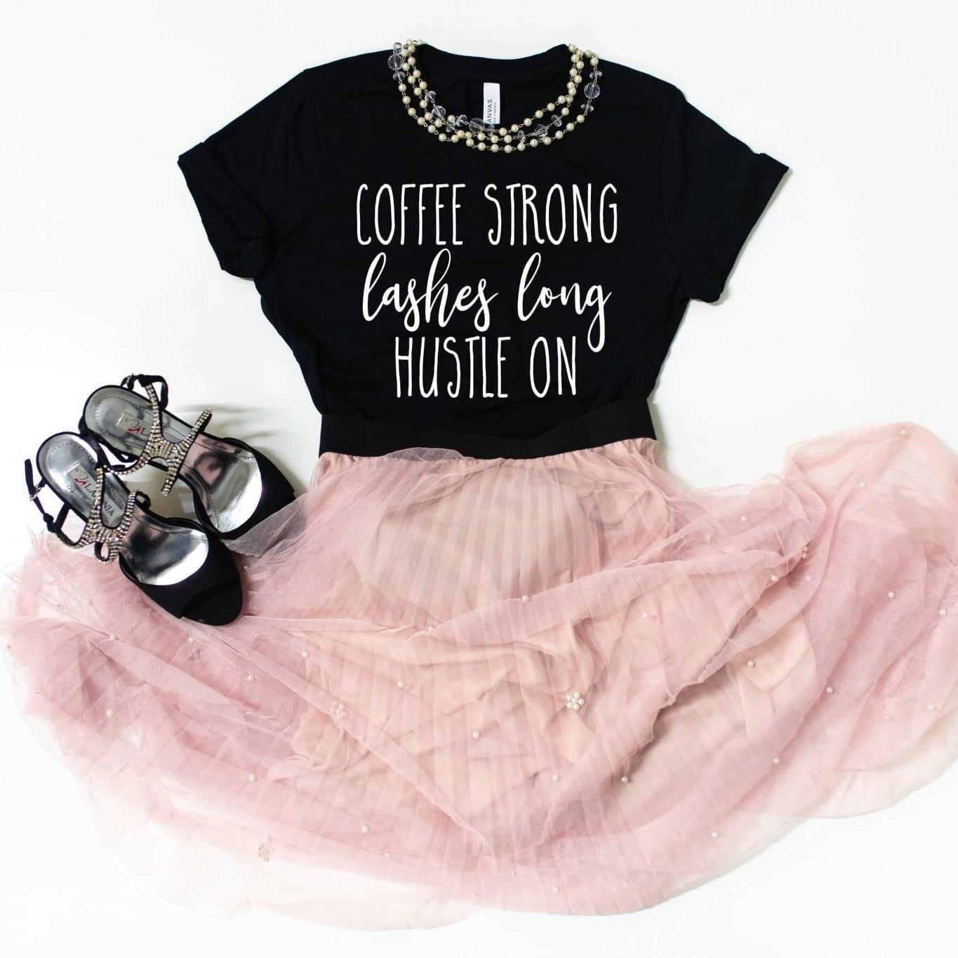 Coffee Strong Graphic T #177-Graphic T-Stay Foxy Boutique, Florissant, Missouri