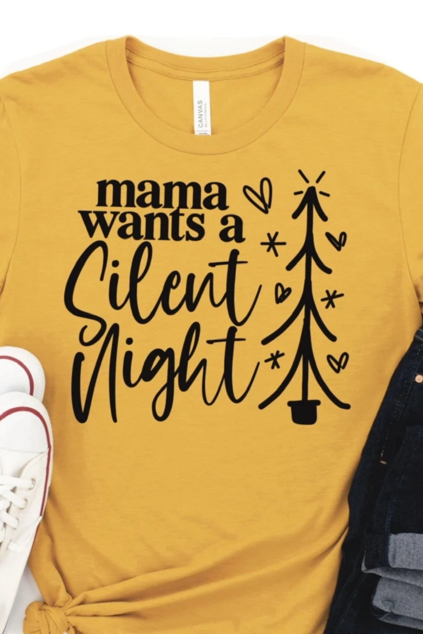 Mama Wants A Silent Night Graphic T #270-Graphic T-Stay Foxy Boutique, Florissant, Missouri