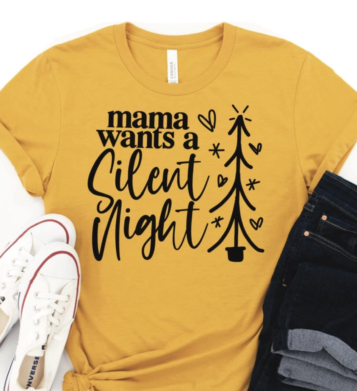 Mama Wants A Silent Night Graphic T #270-Graphic T-Stay Foxy Boutique, Florissant, Missouri