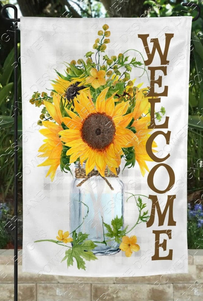 Sunflower Welcome Garden Flag-Stay Foxy Boutique, Florissant, Missouri
